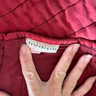 625 Pottery Barn Burgundy Coverlet (King) w/ King Ralph Lauren Sheet Set