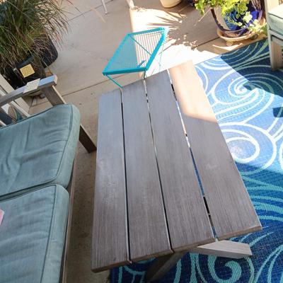 3 PATIO TABLES - METAL COFFEE TABLE AND 2 SIDE TABLES