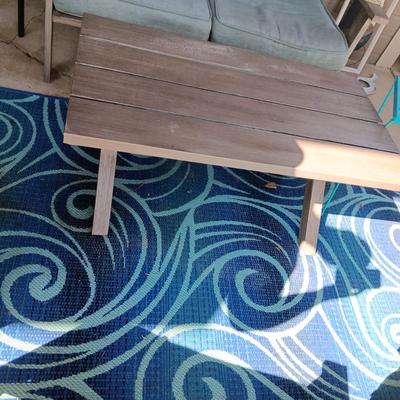 3 PATIO TABLES - METAL COFFEE TABLE AND 2 SIDE TABLES