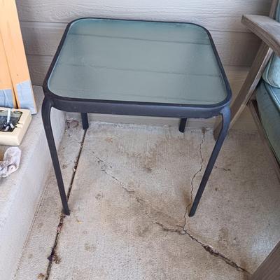 3 PATIO TABLES - METAL COFFEE TABLE AND 2 SIDE TABLES