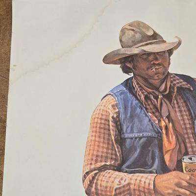 Standing Cowboy COORS Print by Gordon Snidow
