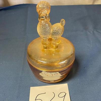 Vintage Jeanette Marigold Carnival Powder Jar