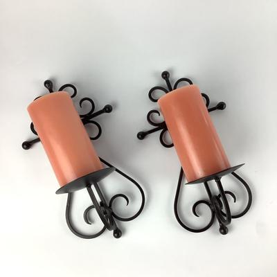 651 Metal Scroll Candle Wall Sconces