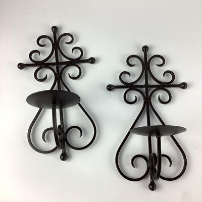 651 Metal Scroll Candle Wall Sconces