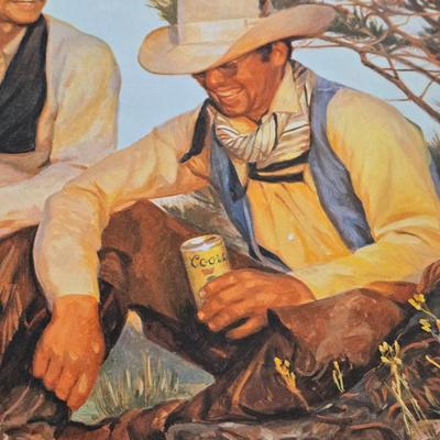 Three Cowboys COORS Print by Gordon Snidow