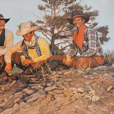 Three Cowboys COORS Print by Gordon Snidow