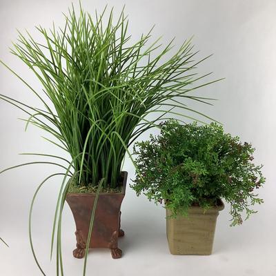 652 Two Faux Decorative Greenery