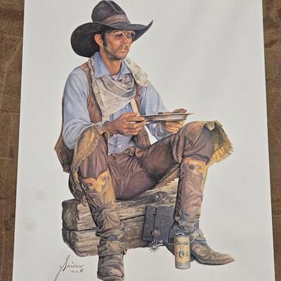 Sitting and Having a Meal COORS Print by Gordon Snidow