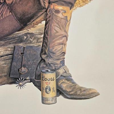 Sitting and Having a Meal COORS Print by Gordon Snidow