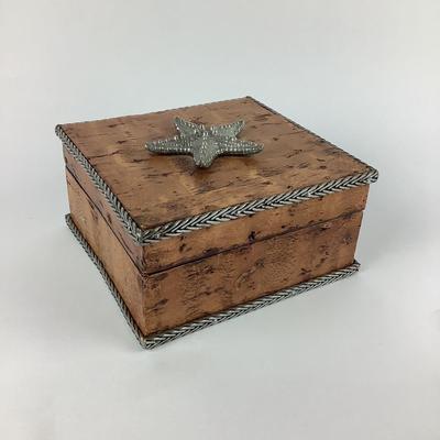 658 Maitland Smith Wood Starfish Box