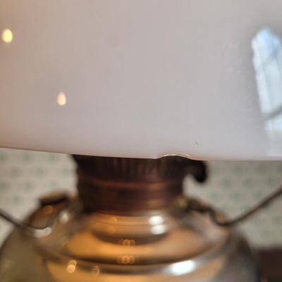 Hand Painted Dogwood Blossom Hurricane Lamp (3GB2-CE)