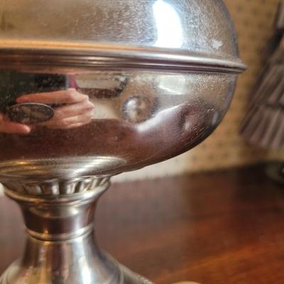 Hand Painted Dogwood Blossom Hurricane Lamp (3GB2-CE)