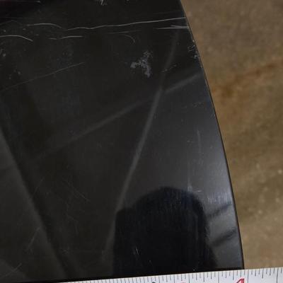 Half Moon Glass Top TV Stand