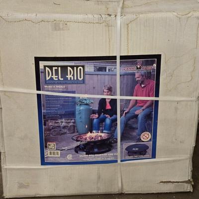 New in the Box Del Rio Propane Fire Pit with Copper Plate Finish