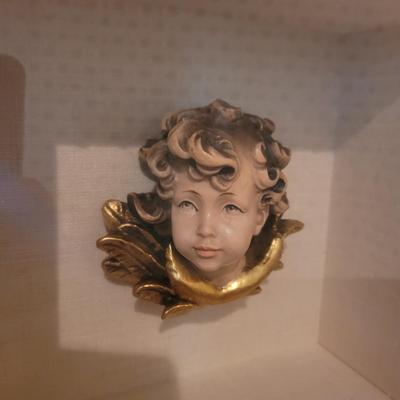 Framed Angel Head and Miniature China Doll (3GB2-CE)