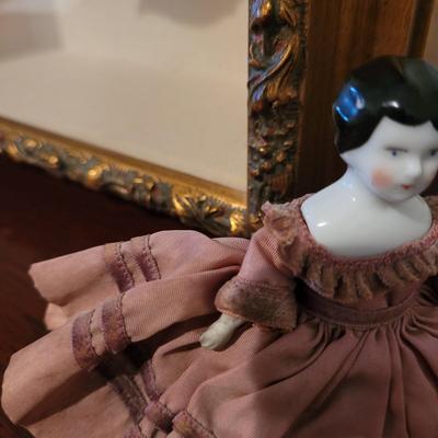 Framed Angel Head and Miniature China Doll (3GB2-CE)