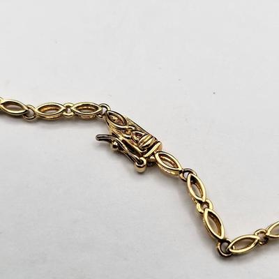 Gold Overlay 925 Smoky Topaz Necklace 14.3gr