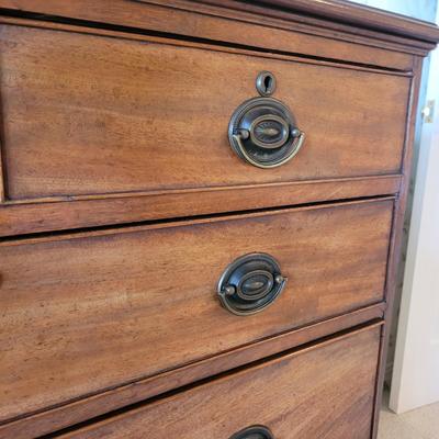 Antique Colonial Style Five Drawer Dresser (3GB1-CE)