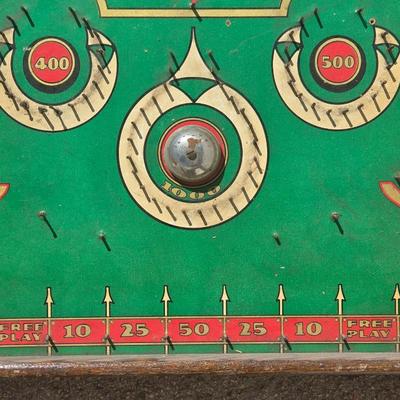 Vintage 1930s The Rambler Game Rich Toys Morrison Illinois Marble Pinball Game
