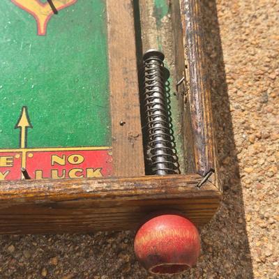 Vintage 1930s The Rambler Game Rich Toys Morrison Illinois Marble Pinball Game