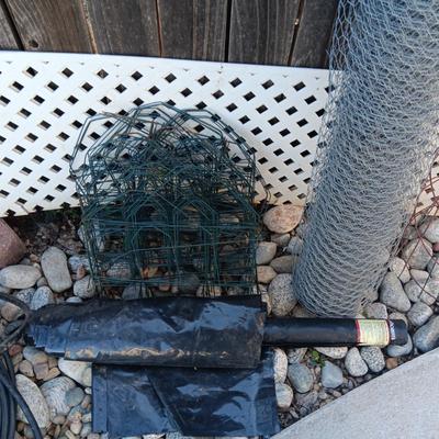 LATTICE, CHICKEN WIRE, FENCING, ROLL OF PLASTIC SHEETING AND MORE