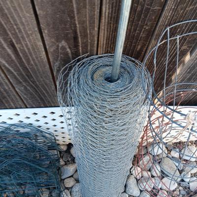 LATTICE, CHICKEN WIRE, FENCING, ROLL OF PLASTIC SHEETING AND MORE
