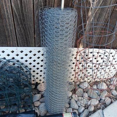 LATTICE, CHICKEN WIRE, FENCING, ROLL OF PLASTIC SHEETING AND MORE