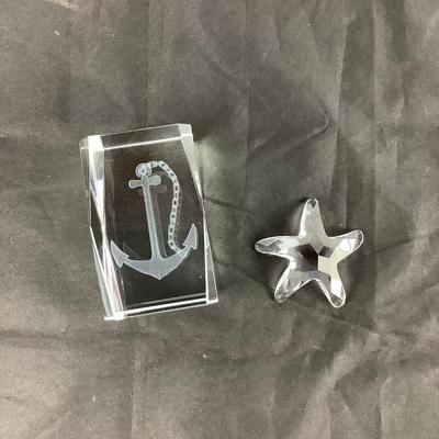 662 Anchor in Glass w/ Swarovski Starfish