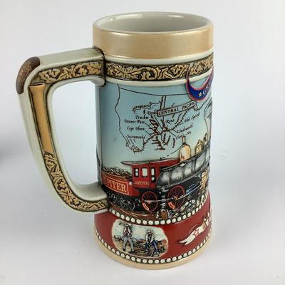 665 Franklin Mint Train w/ Miller High Life Stein "Great American Acheivement" & Liberty Bell