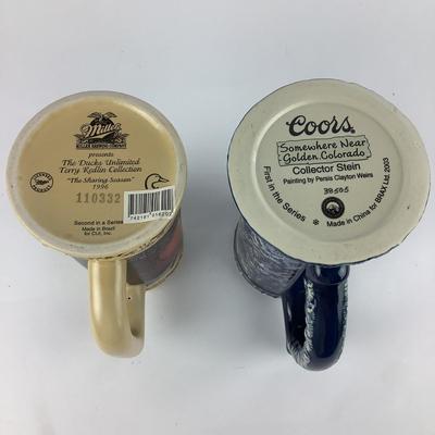 666 Two Coors & Miller Highlife Steins