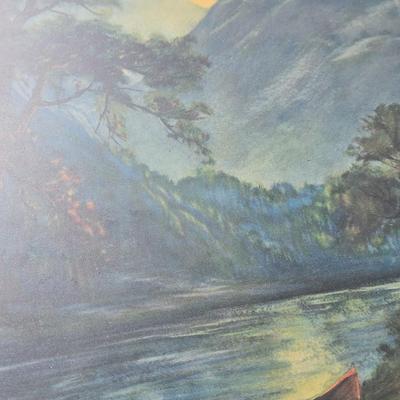 Artist William Thompson, Early 1920s original printing 'Deep in the Woody Wilderness'