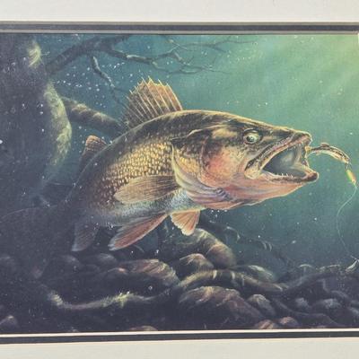 Numbered Walleye Print