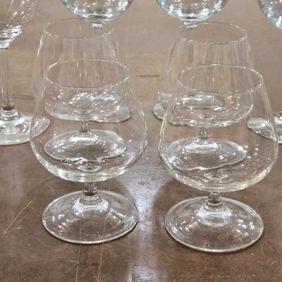 Mixed Lot of Wine and Brandy Glasses