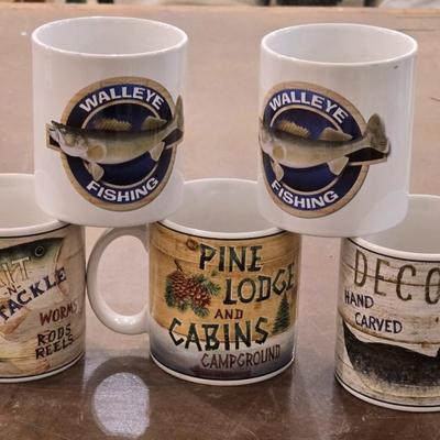 Vintage Fishing Coffee Mugs