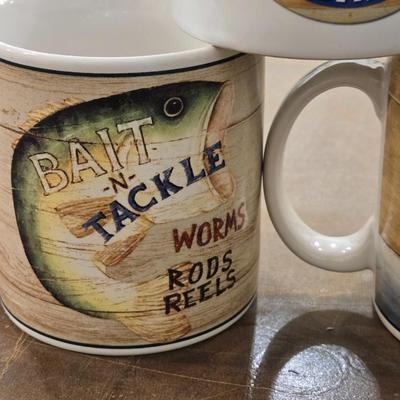 Vintage Fishing Coffee Mugs