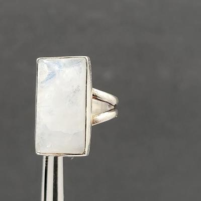Rainbow Moonstone Ring 925 Silver 5.5gr