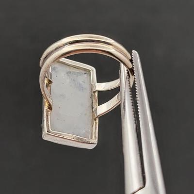 Rainbow Moonstone Ring 925 Silver 5.5gr