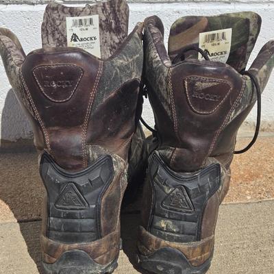 Rocky Leather and Camo Hunting Boots