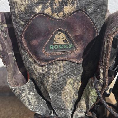 Rocky Leather and Camo Hunting Boots