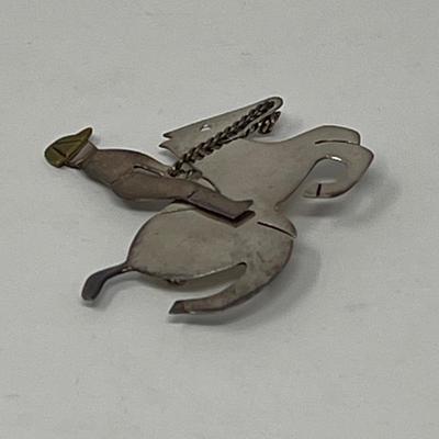 Vintage Anne Harvey Silver Horse & Jockey Brooch/Pin