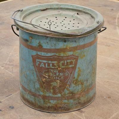 Vintage Falls City Minnow Bucket
