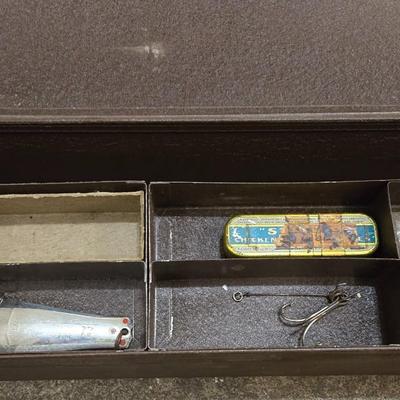 Vintage Tac All Fishing Pole Case & Tackle Box - Filled with Fishing Pole, Lures, and More! New pics added!