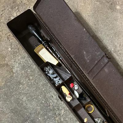 Vintage Tac All Fishing Pole Case & Tackle Box - Filled with Fishing Pole, Lures, and More! New pics added!