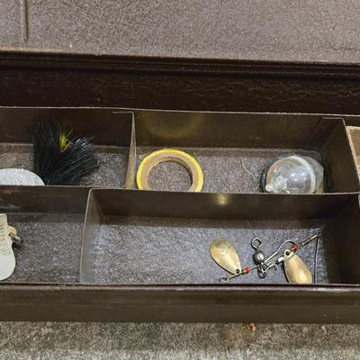 Vintage Tac All Fishing Pole Case & Tackle Box - Filled with Fishing Pole, Lures, and More! New pics added!