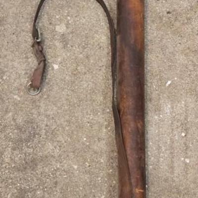 Vintage Leather Fishing Pole Case