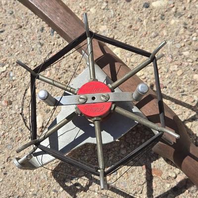 Vintage Marc Reel and Wood Spear Fishing Pole