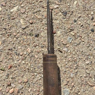 Vintage Marc Reel and Wood Spear Fishing Pole