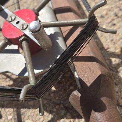 Vintage Marc Reel and Wood Spear Fishing Pole