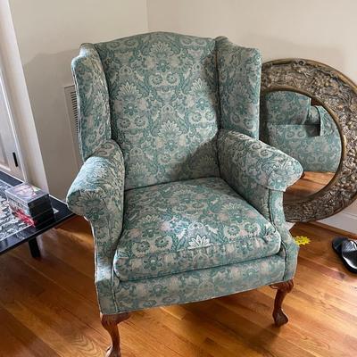 Teal Wingback Chair
