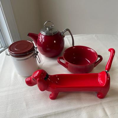 Red Colored Kitchen Items